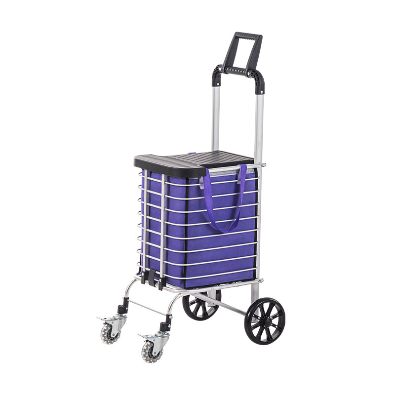 4 dabaran nadawa Aluminum Alloy Siyayya Trolley Cart tare da Bag